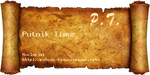 Putnik Timur névjegykártya